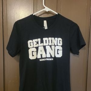 Ranch Dress'n black tee Gelding Gang